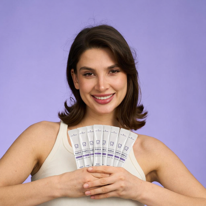 Purple Bright Mouthwash – Because White Teeth Start with the Right Swish.